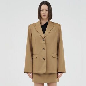 Third form INTERCHANGE RELAXED BLAZER size 4 BROWN